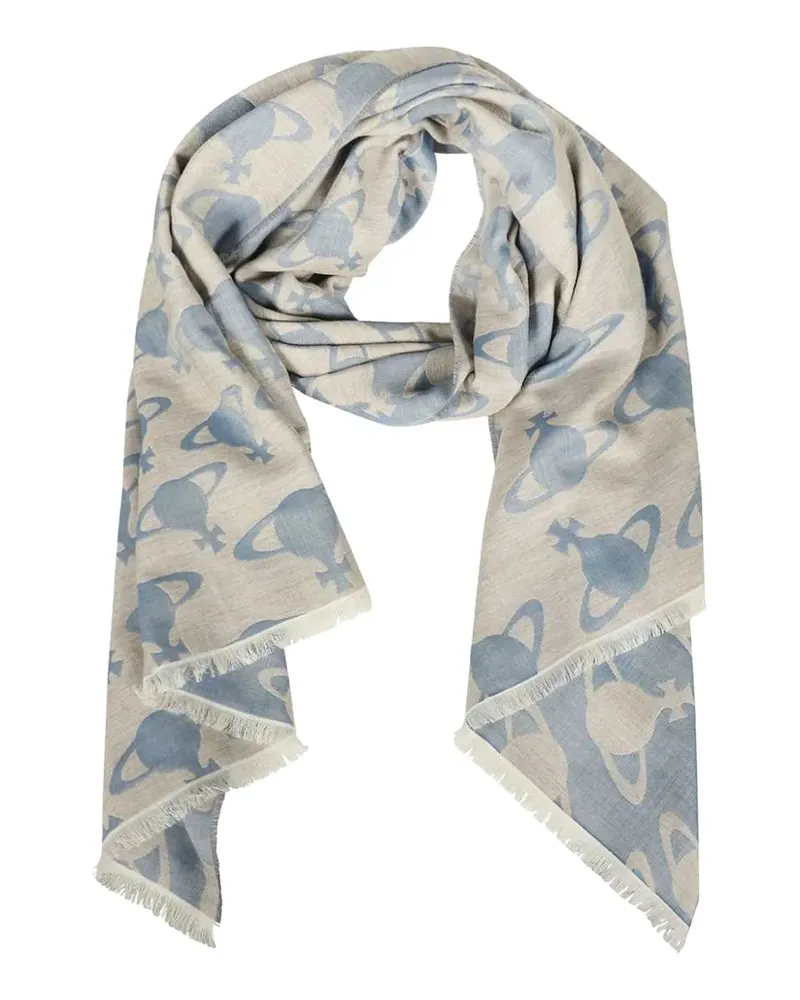 Vivienne Westwood Schal mit Jacquardmuster - Blau Blau