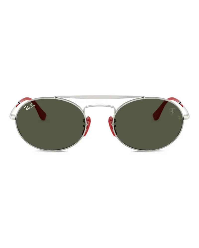 Ray Ban Sonnenbrille mit ovalem Gestell - Silber Silber