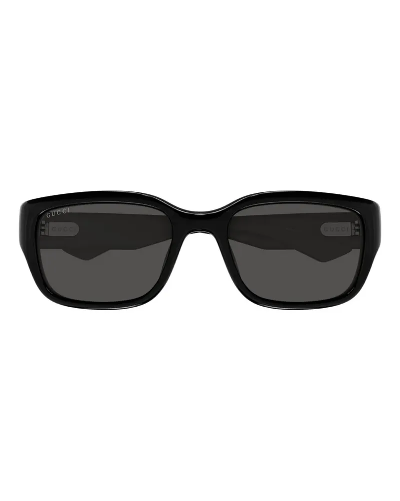 Gucci Sonnenbrille mit eckigem Gestell - Schwarz Schwarz