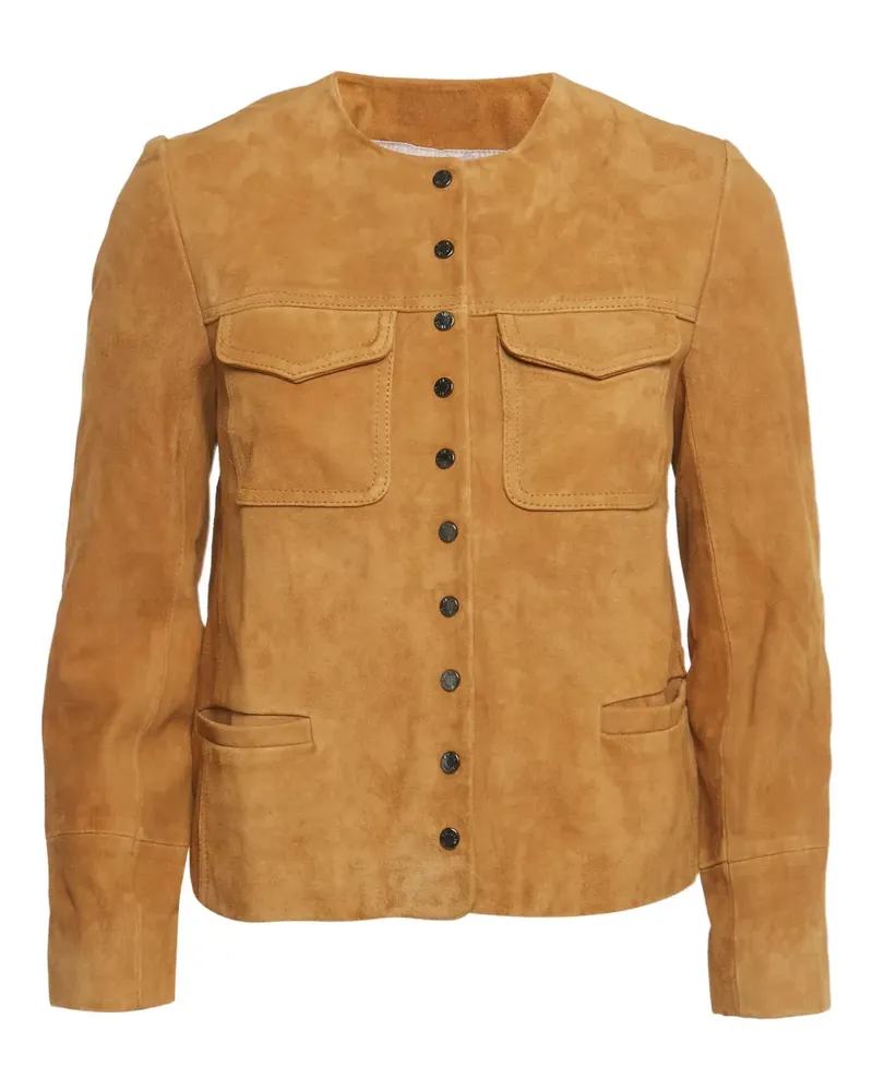 Zadig & Voltaire suede buttoned jacket - Braun Braun