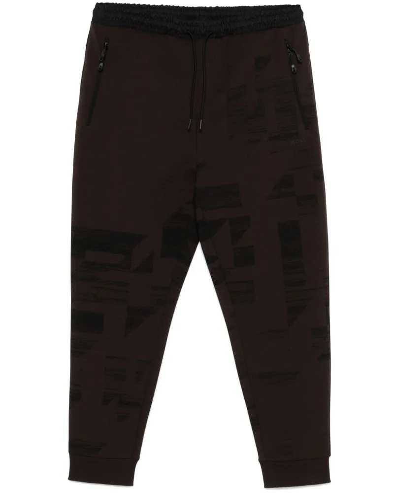 HUGO BOSS Jogginghose mit grafischem Print - Braun Braun