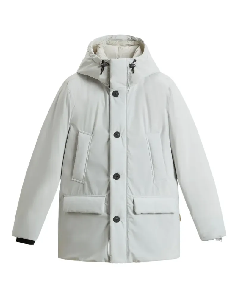 Woolrich Kapuzenjacke mit Knöpfen - Weiß Weiß