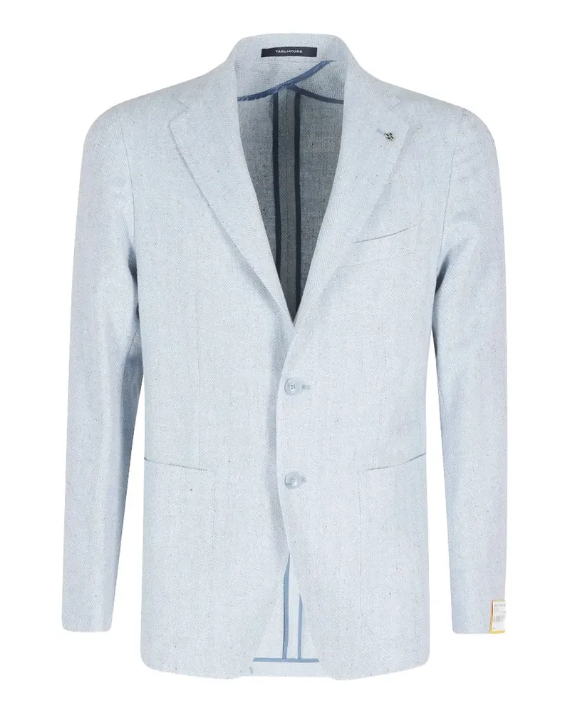Tagliatore Montecarlo herringbone blazer - Blau Blau