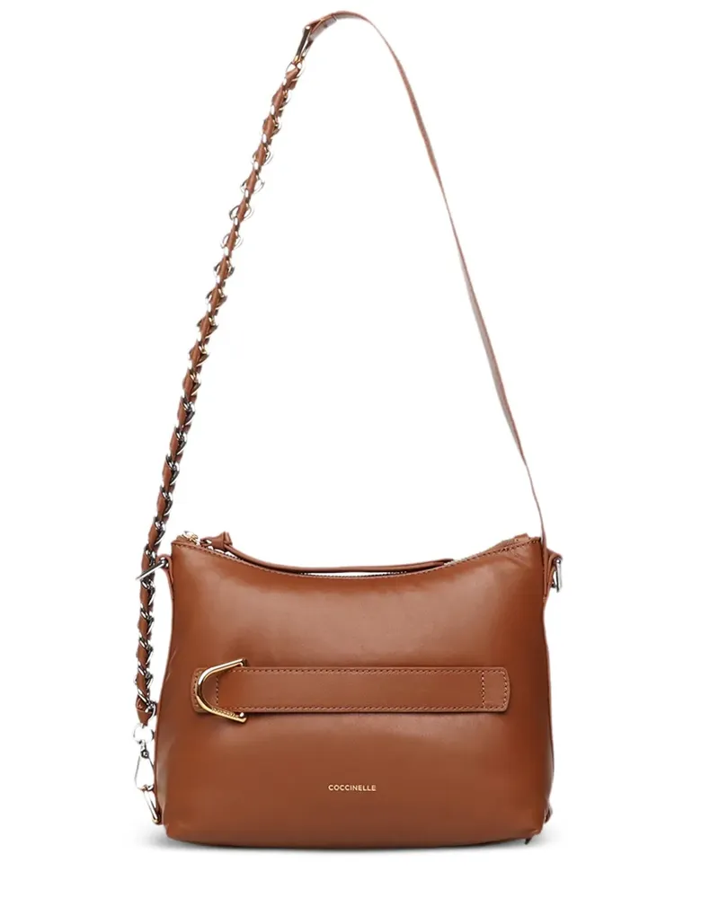 Coccinelle Schultertasche mit Reißverschluss - Braun Braun