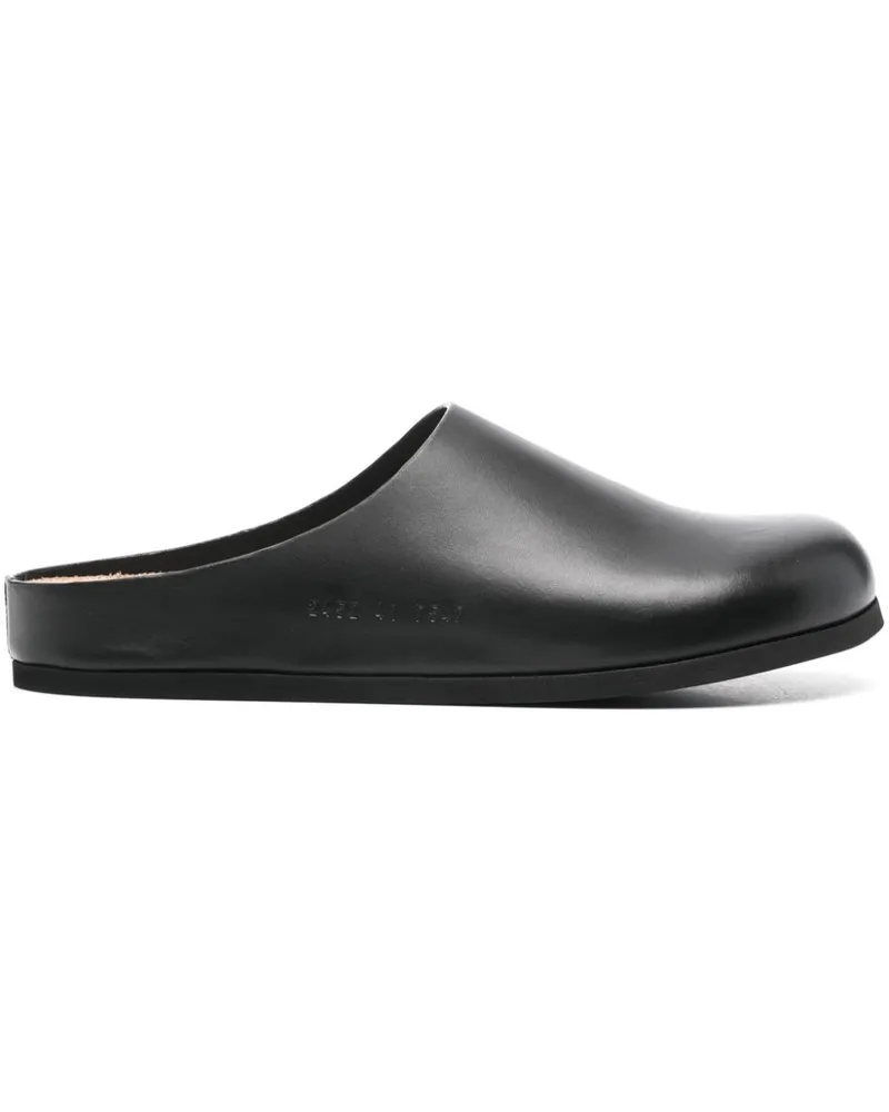 Common Projects Slipper mit Seriennummer Schwarz