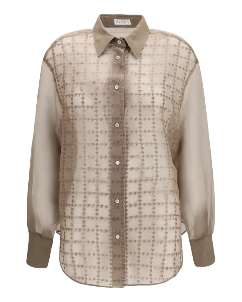 Brunello Cucinelli Hemd mit Pailletten - Nude Nude
