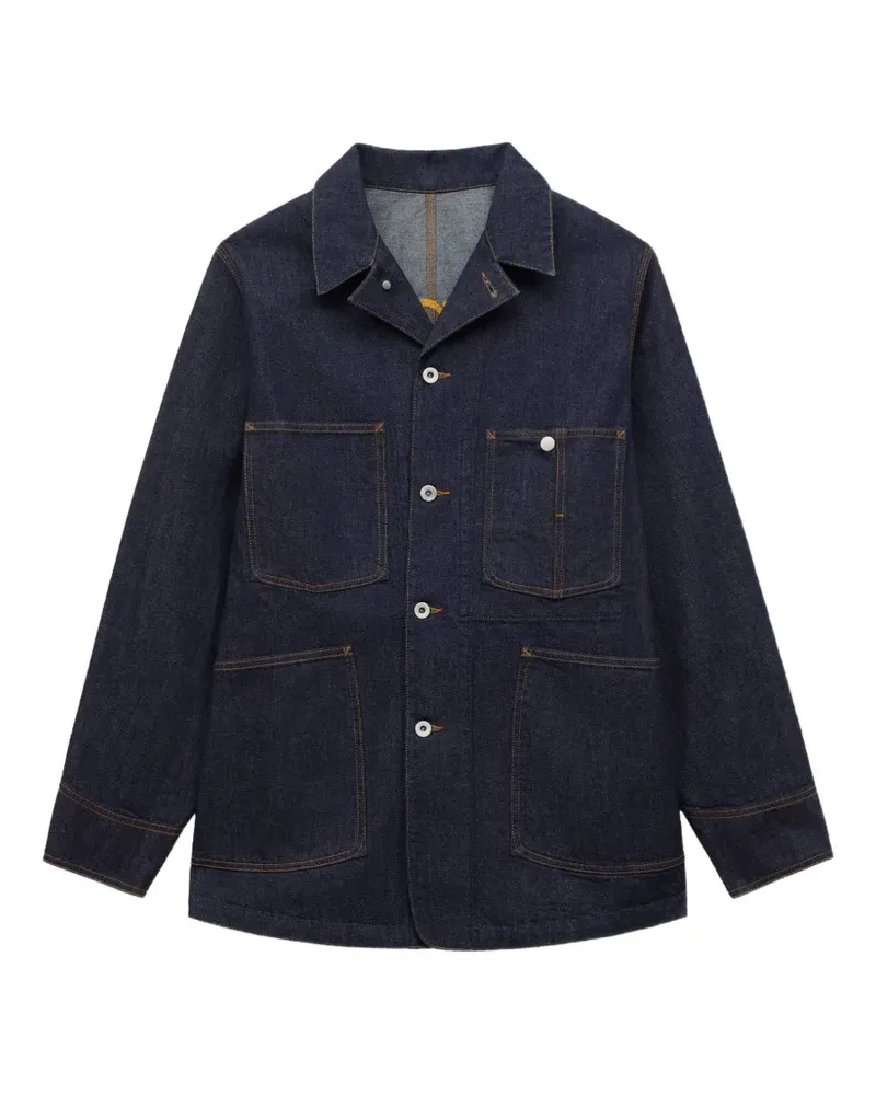 Kenzo Jeans-Collegejacke mit Logo-Stickerei - Blau Blau
