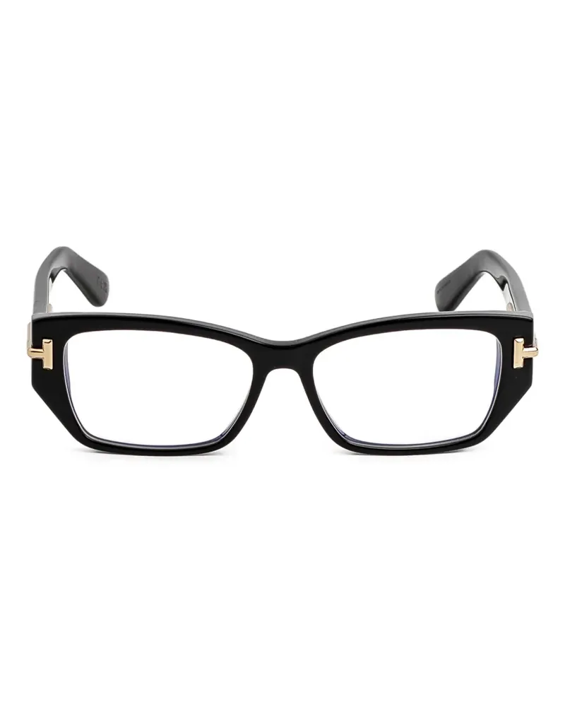 Tom Ford Geometrische Brille - Schwarz Schwarz