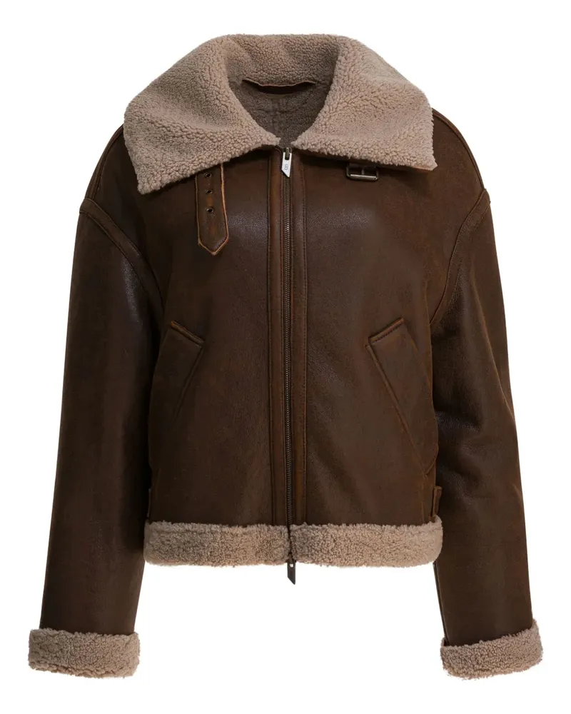 Salvatore Santoro Jacke mit Shearling-Besatz - Braun Braun