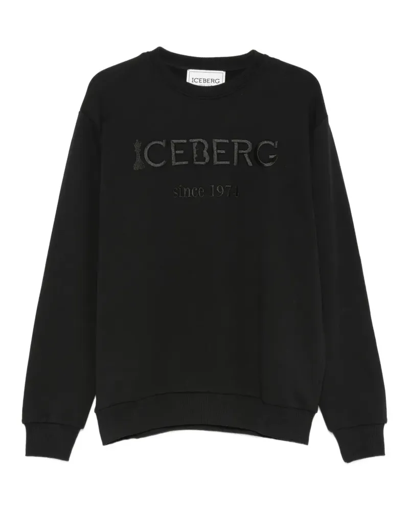 Iceberg Sweatshirt mit Logo-Stickerei - Schwarz Schwarz