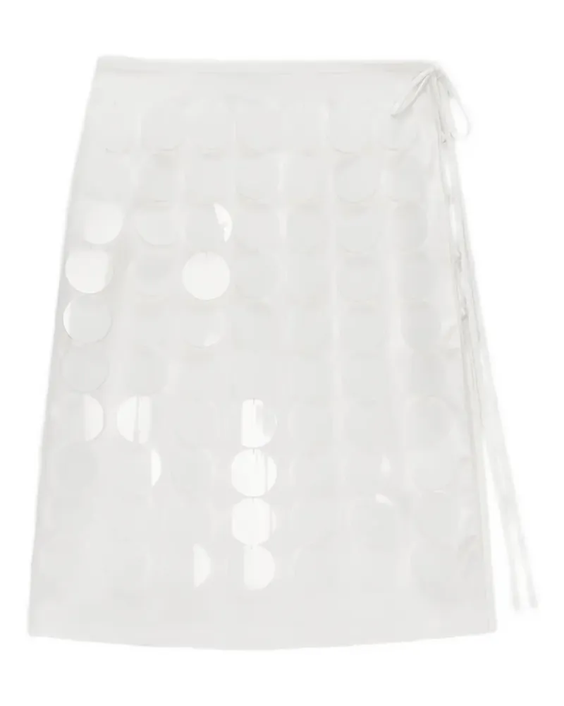 MSGM circle-appliqué wrap mini skirt - Weiß Weiß