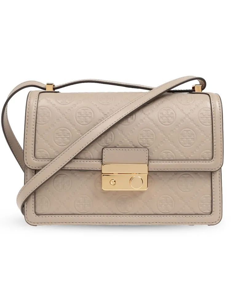 Tory Burch T Monogram Schultertasche - Nude Nude