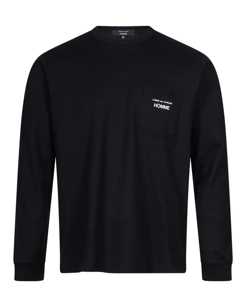 Comme des Garçons T-Shirt mit Brusttasche - Schwarz Schwarz