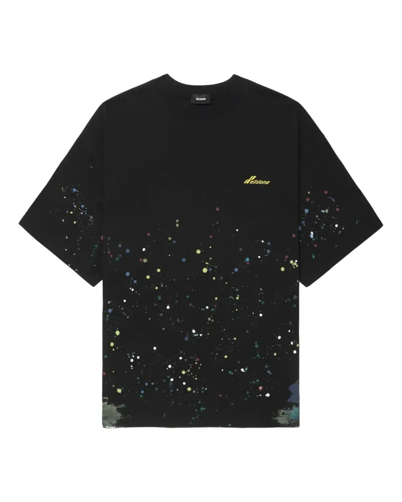 WE 11 DONE T-Shirt mit Farbklecks-Print - Schwarz Schwarz