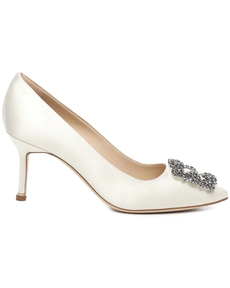Manolo Blahnik Hangisi Pumps 70mm - Weiß Weiß