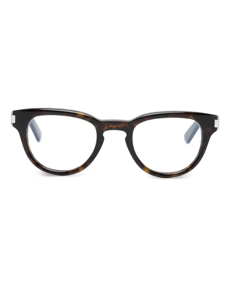 Saint Laurent Brille mit geometrischem Gestell - Braun Braun