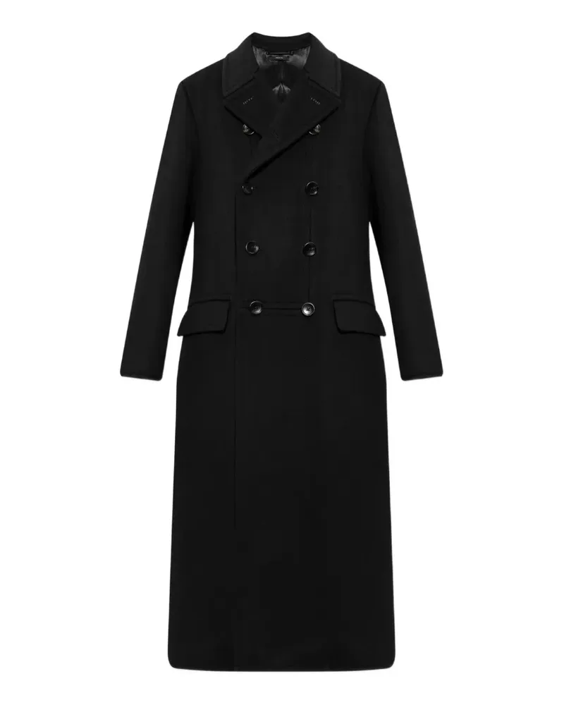 Tom Ford wool cashmere melton officer coat - Schwarz Schwarz