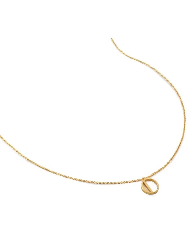 Monica Vinader Verstellbare Alphabet O Halskette - Gold Gold