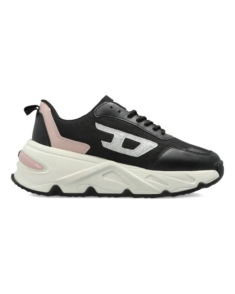 Diesel Sneakers mit Logo-Applikation - Schwarz Schwarz