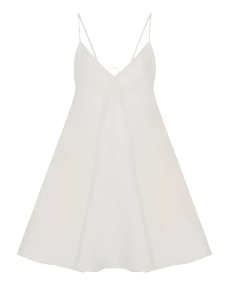 Another Tomorrow Sun flared A-line mini dress - Weiß Weiß