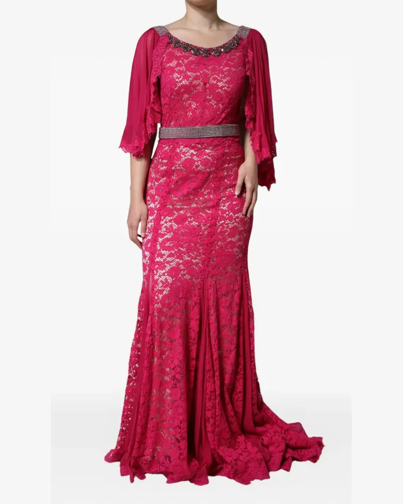 Dolce & Gabbana Maxikleid aus Spitze - Rosa Rosa