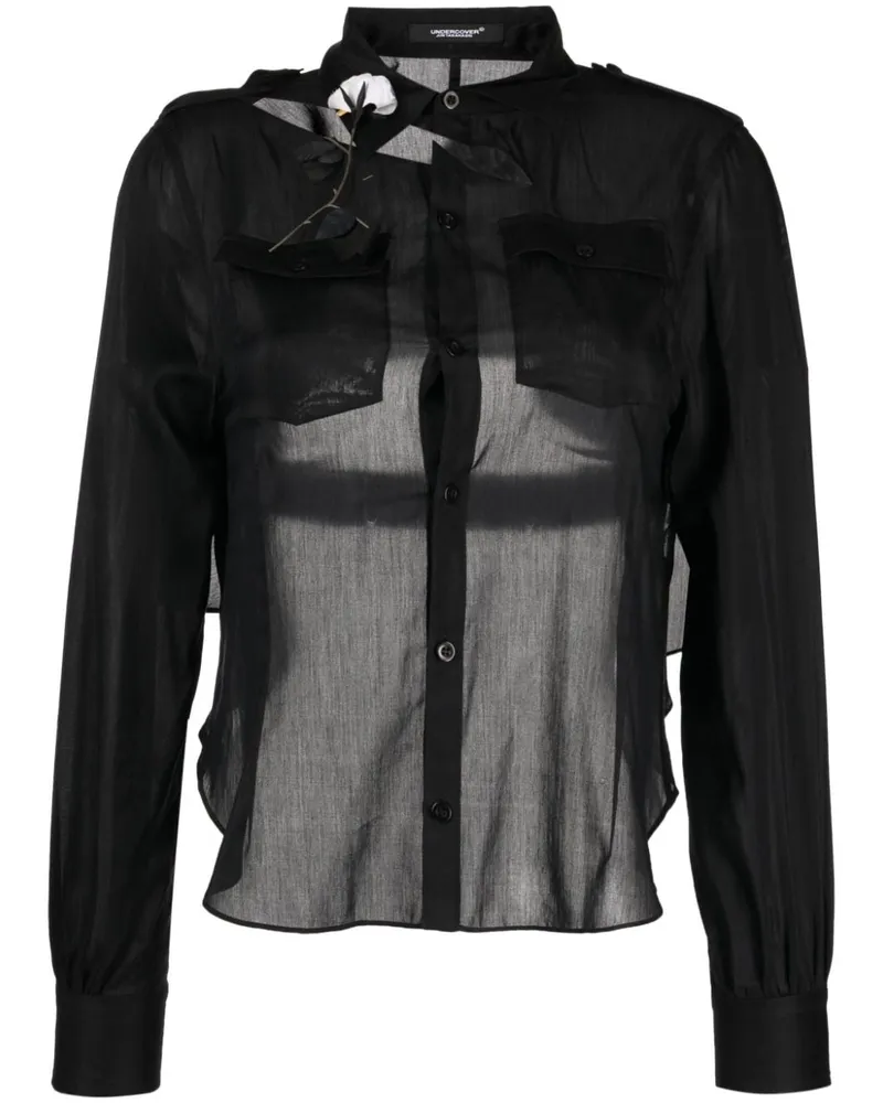 Undercover Hemd mit Cut-Outs - Schwarz Schwarz