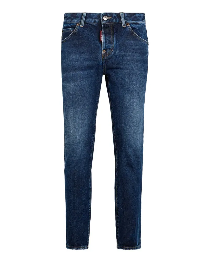 Dsquared2 Teddy Jeans in Distressed-Optik - Blau Blau
