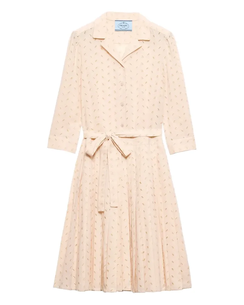 Prada Midikleid aus Baumwolle - Rosa Rosa