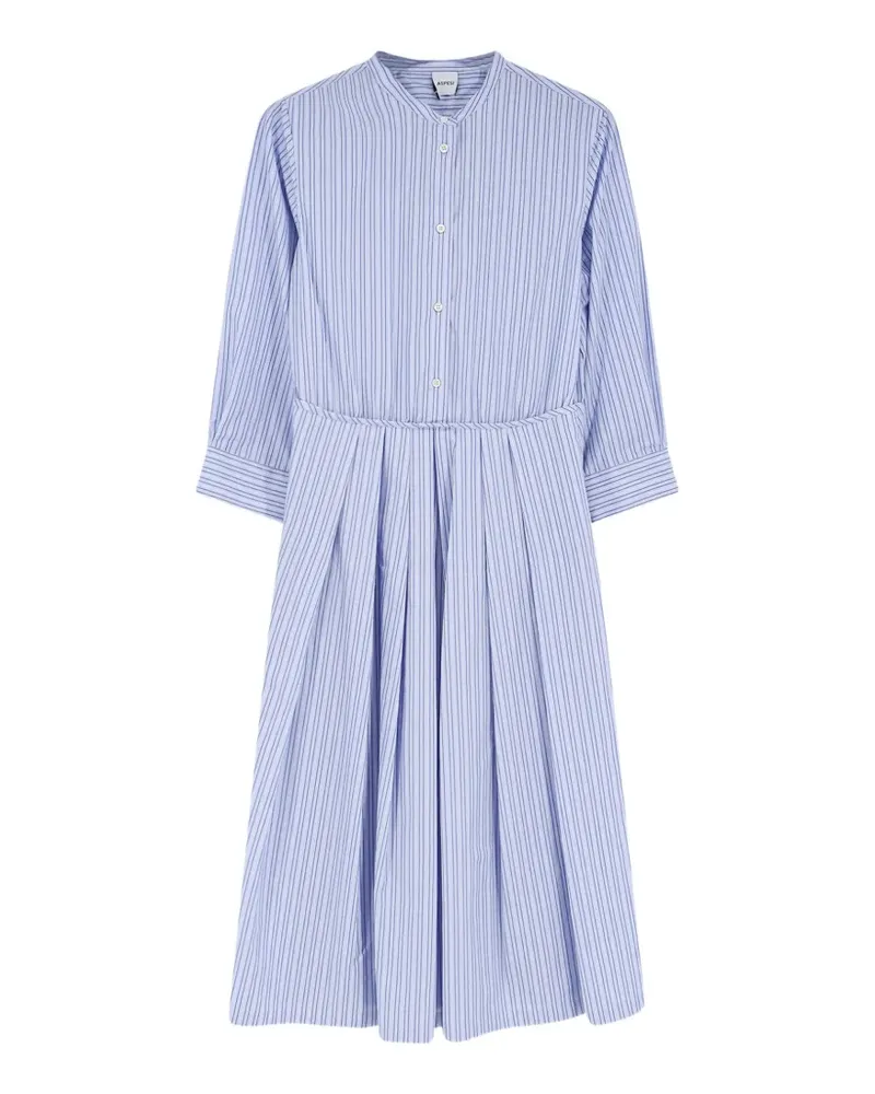 ASPESI striped pleated dress - Blau Blau