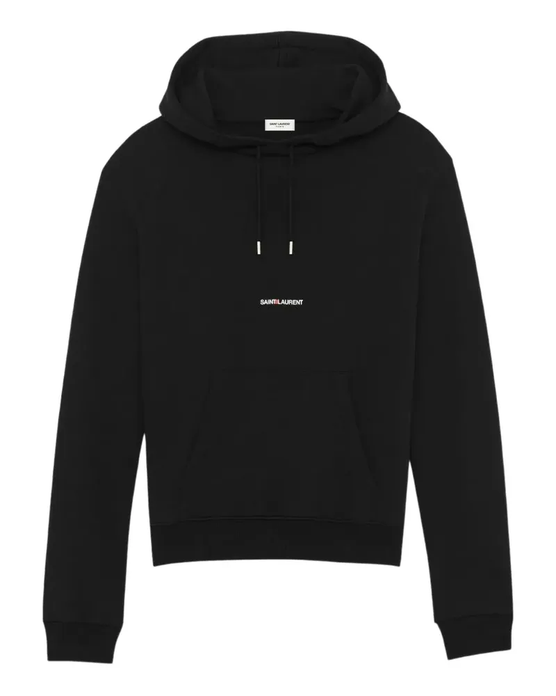 Saint Laurent Hoodie mit Logo - Schwarz Schwarz