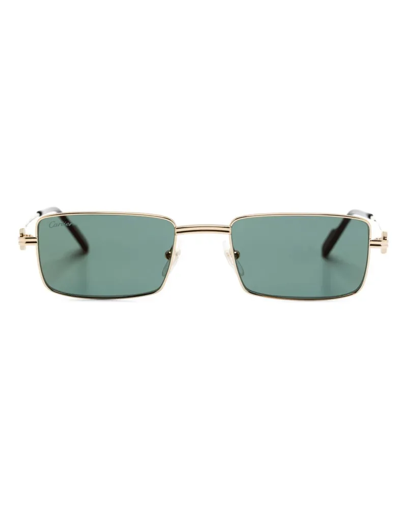 Cartier Sonnenbrille mit eckigem Gestell - Gold Gold