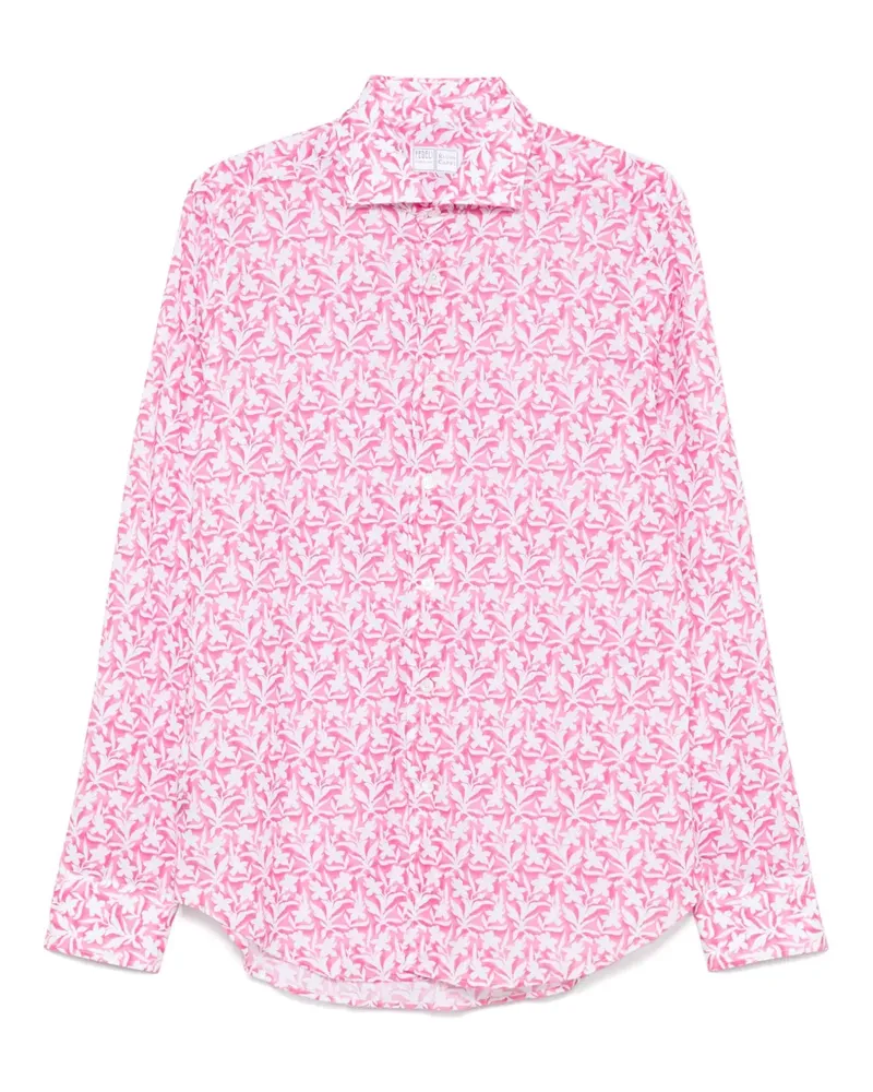 Fedeli Hemd mit Blumen-Print - Rosa Rosa