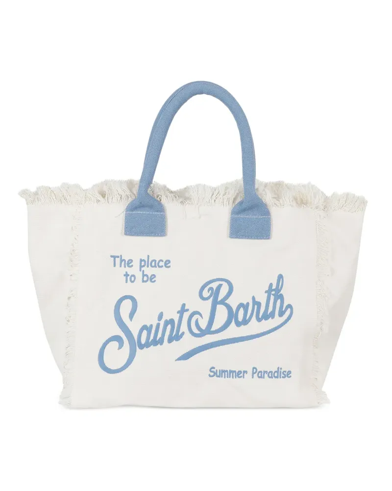 MC2 Saint Barth Vanity Shopper mit Logo-Stickerei - Weiß Weiß