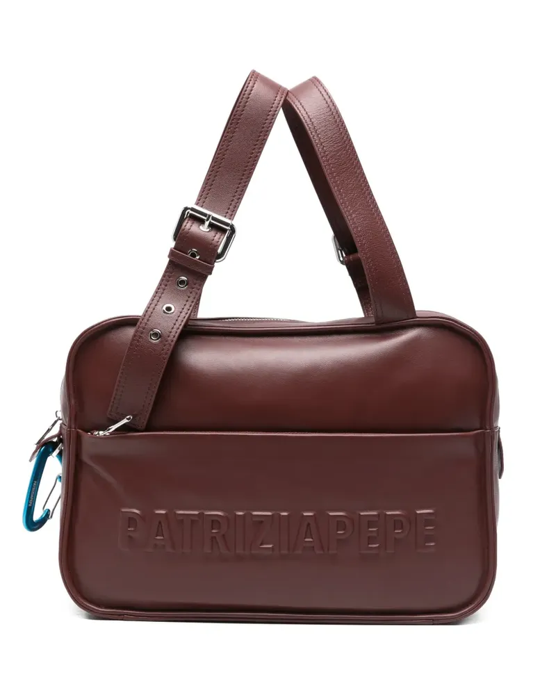 Patrizia Pepe embossed leather tote bag - Braun Braun