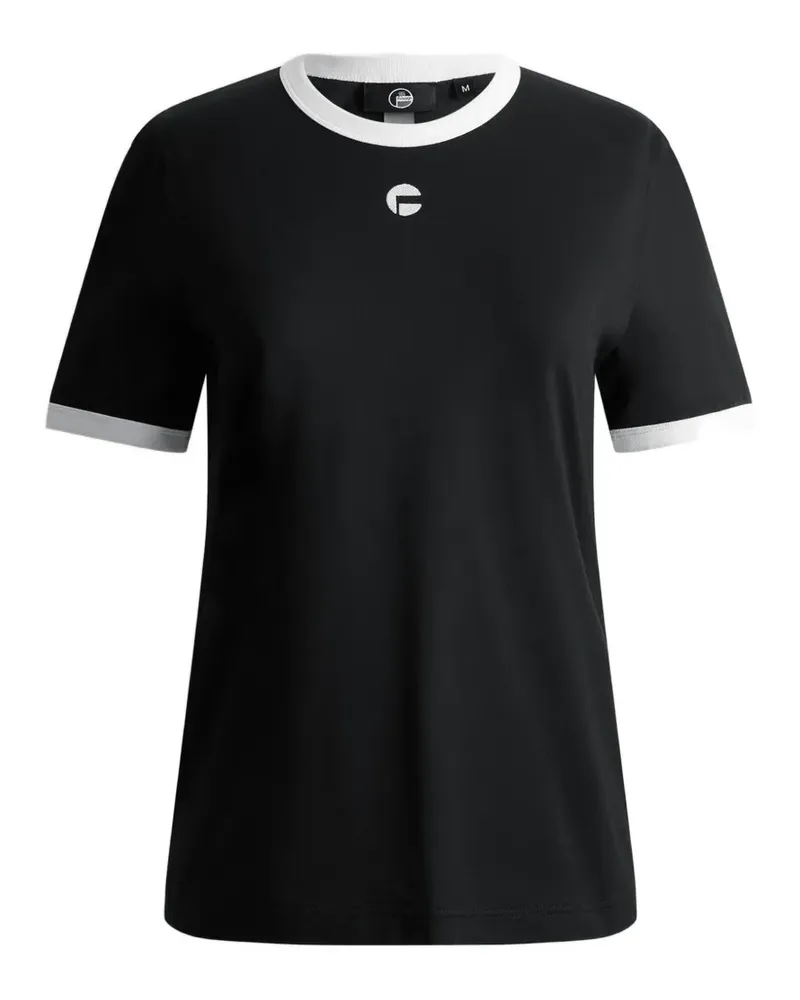 FUSALP Tanixa contrast-trim logo T-shirt - Schwarz Schwarz