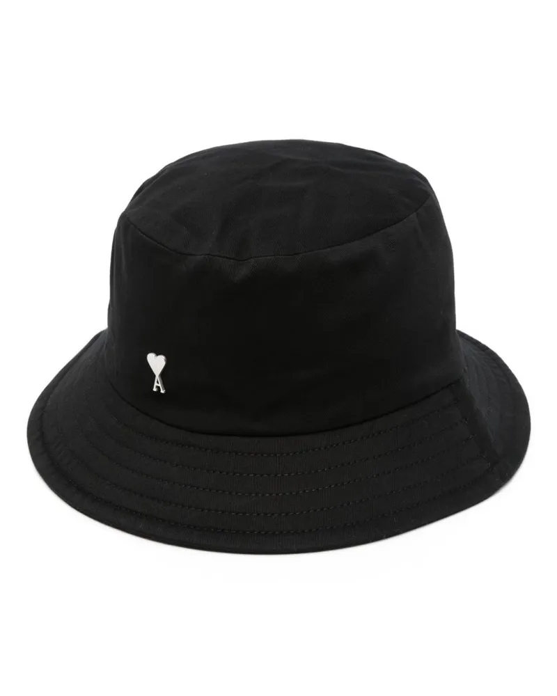 AMI Paris Ami-de-Coeur Fischerhut - Schwarz Schwarz
