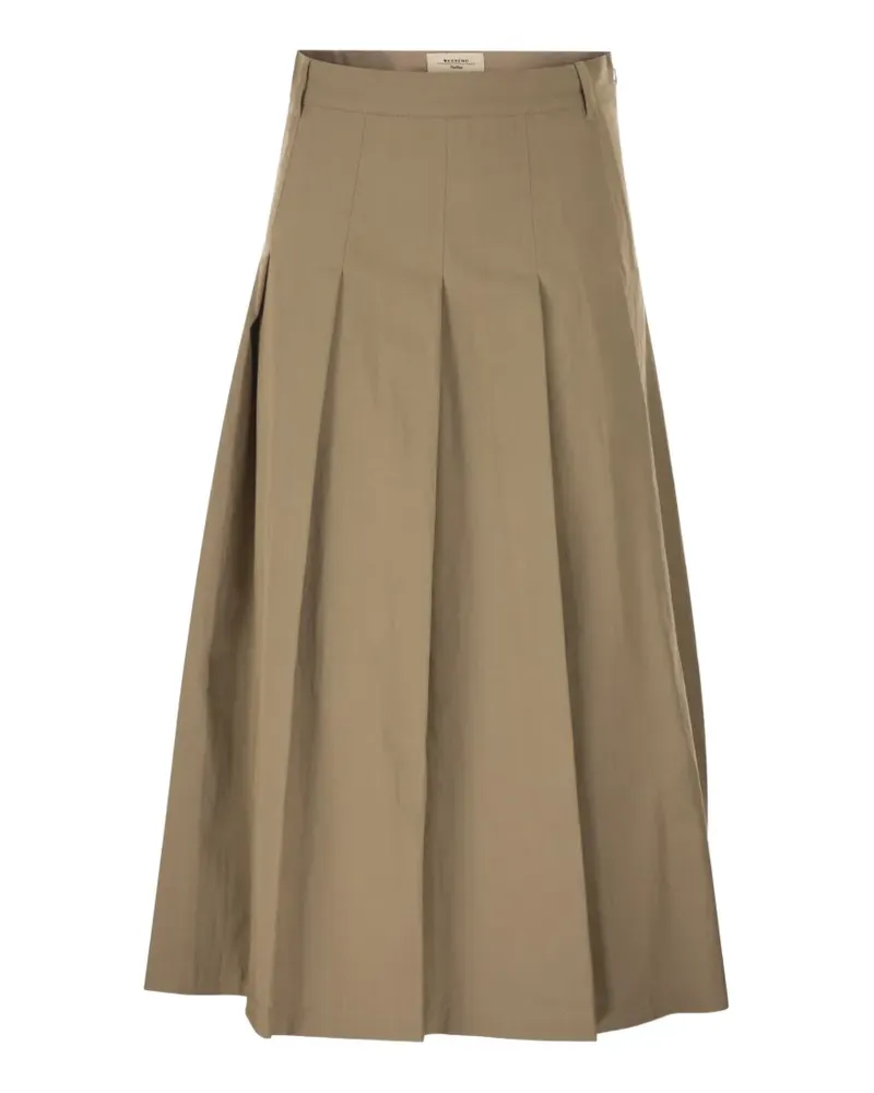 Max Mara pleated A-line skirt - Nude Nude