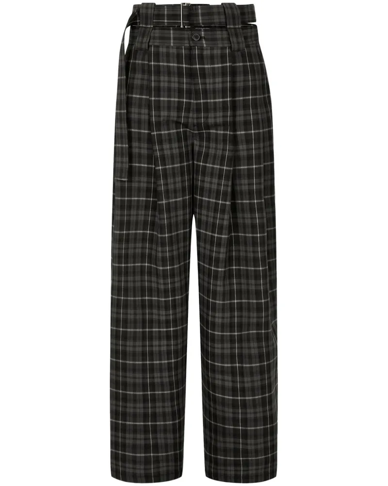 STUDIO TOMBOY Hose mit Schottenkaro - Schwarz Schwarz