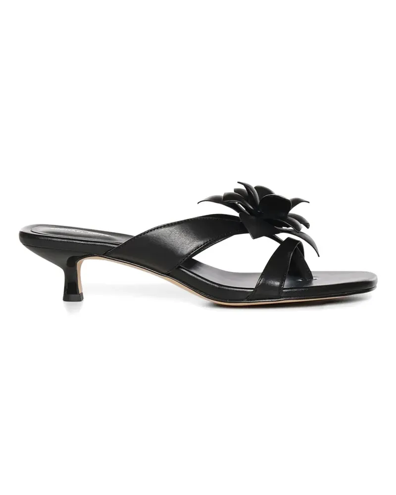 Michael Kors Jacie floral-applique kitten-heel sandals - Schwarz Schwarz