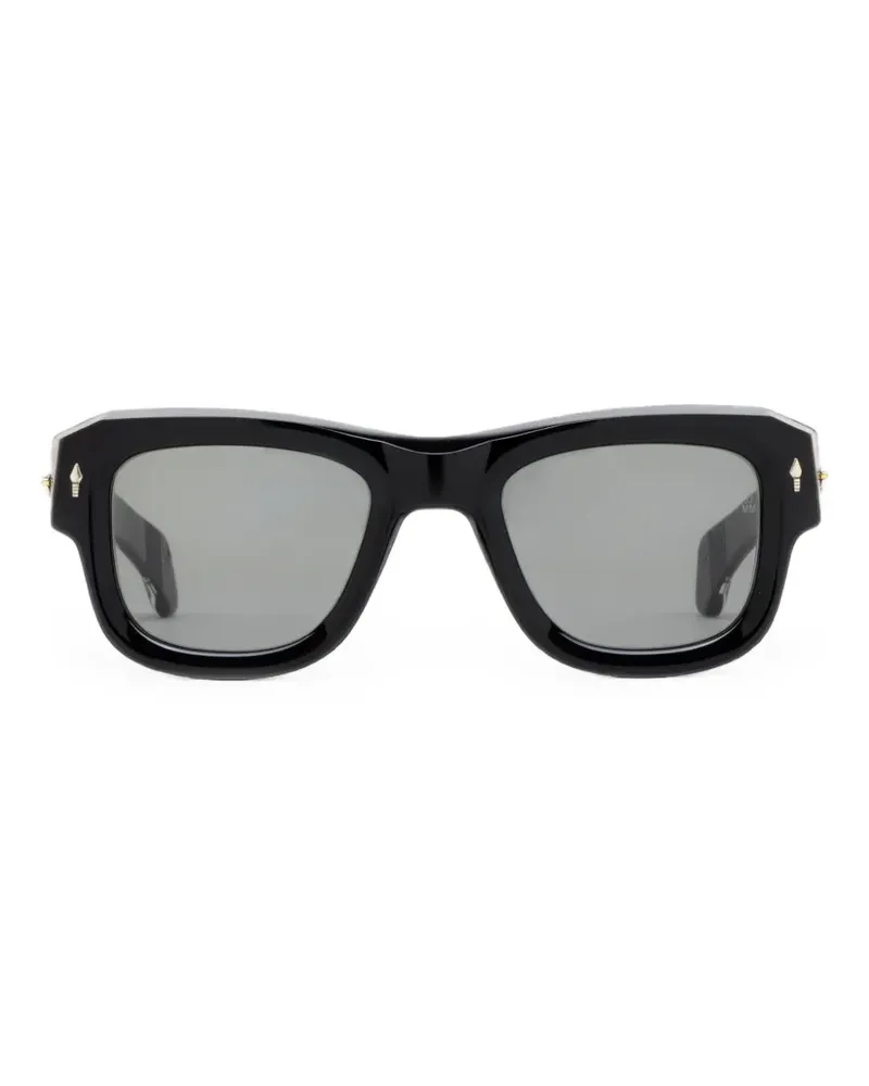 Jacques Marie Mage Eckige Conrad Sonnenbrille - Schwarz Schwarz