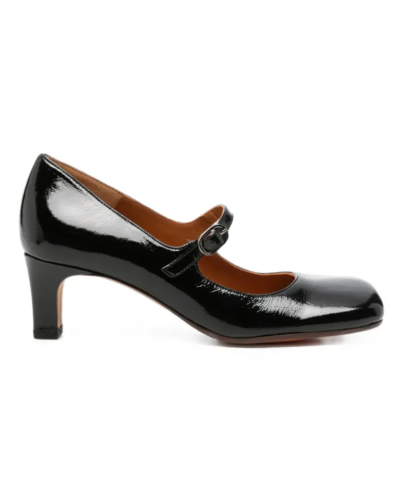 Chie Mihara patent-leather buckle-strap pumps - Schwarz Schwarz