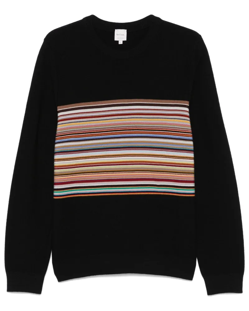 Paul Smith Pullover mit Artist Stripes - Schwarz Schwarz