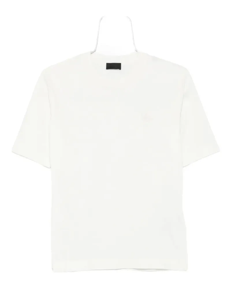 Moncler T-Shirt mit Logo-Patch - Weiß Weiß