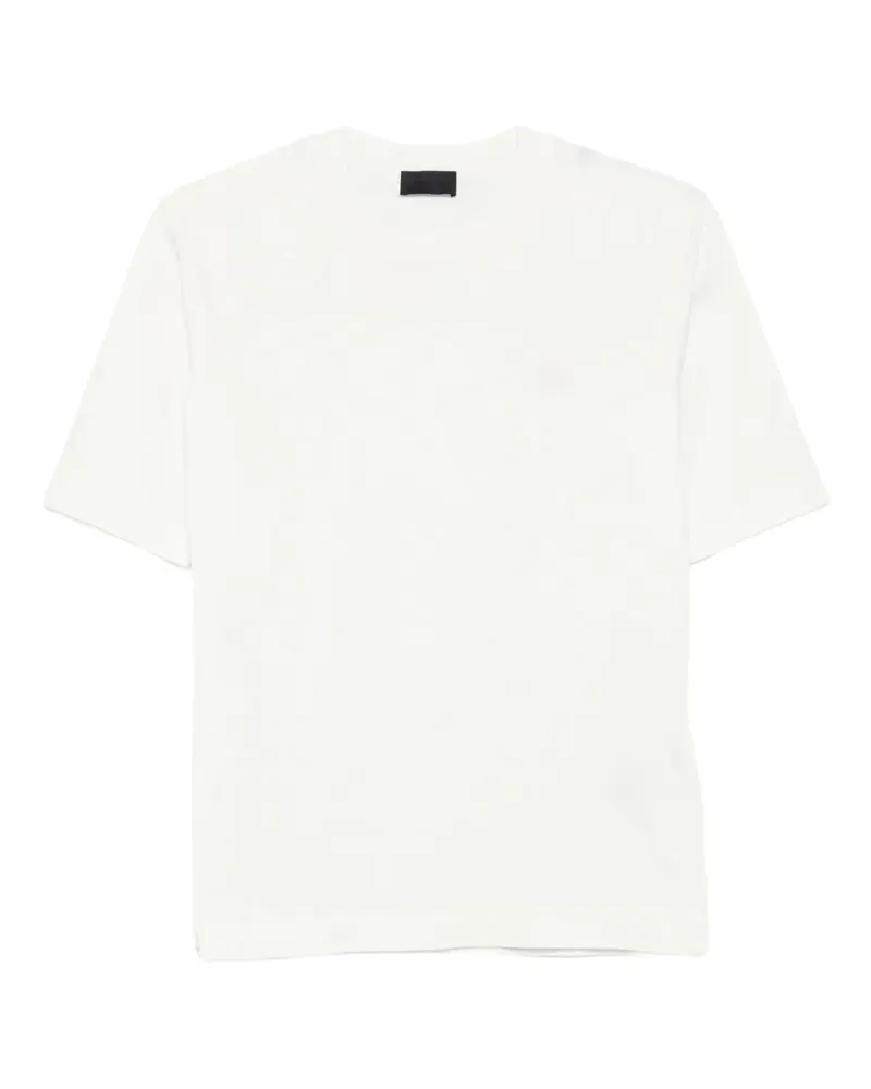 Moncler T-Shirt mit Logo-Patch - Weiß Weiß