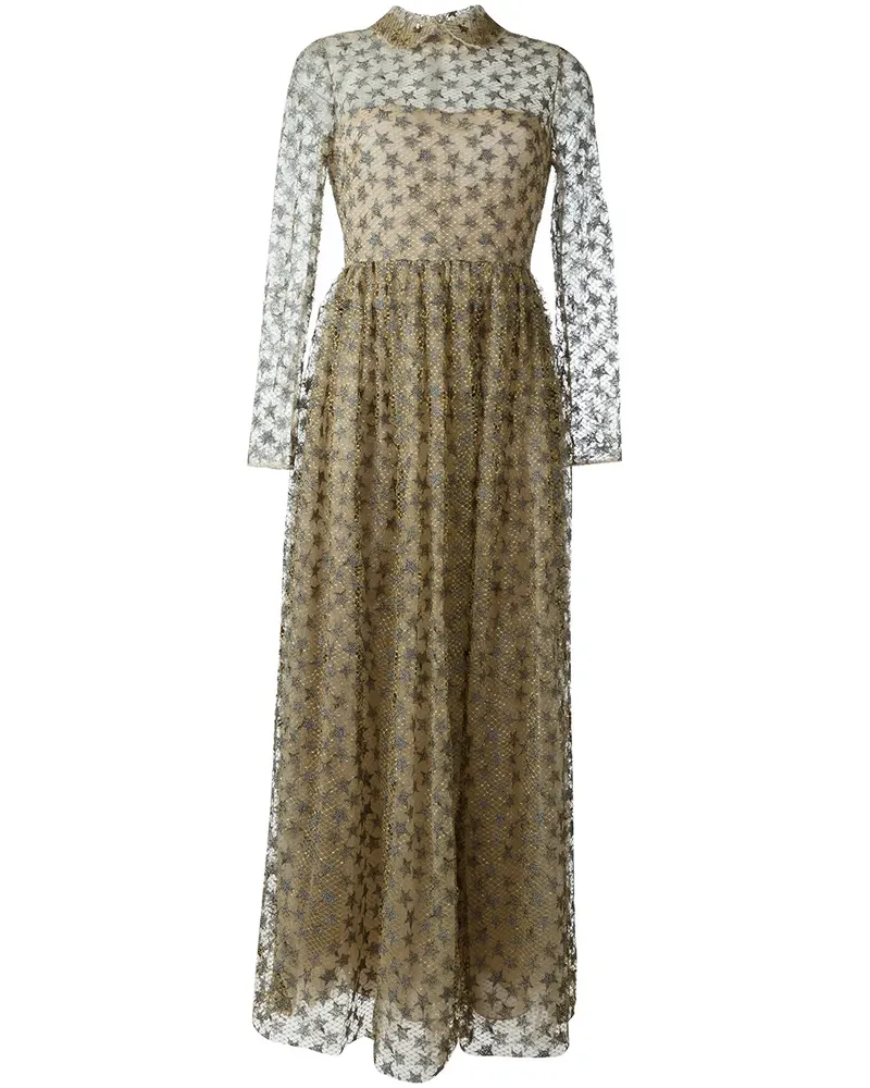 Valentino Garavani Abendkleid mit Sternstickerei - Nude Nude