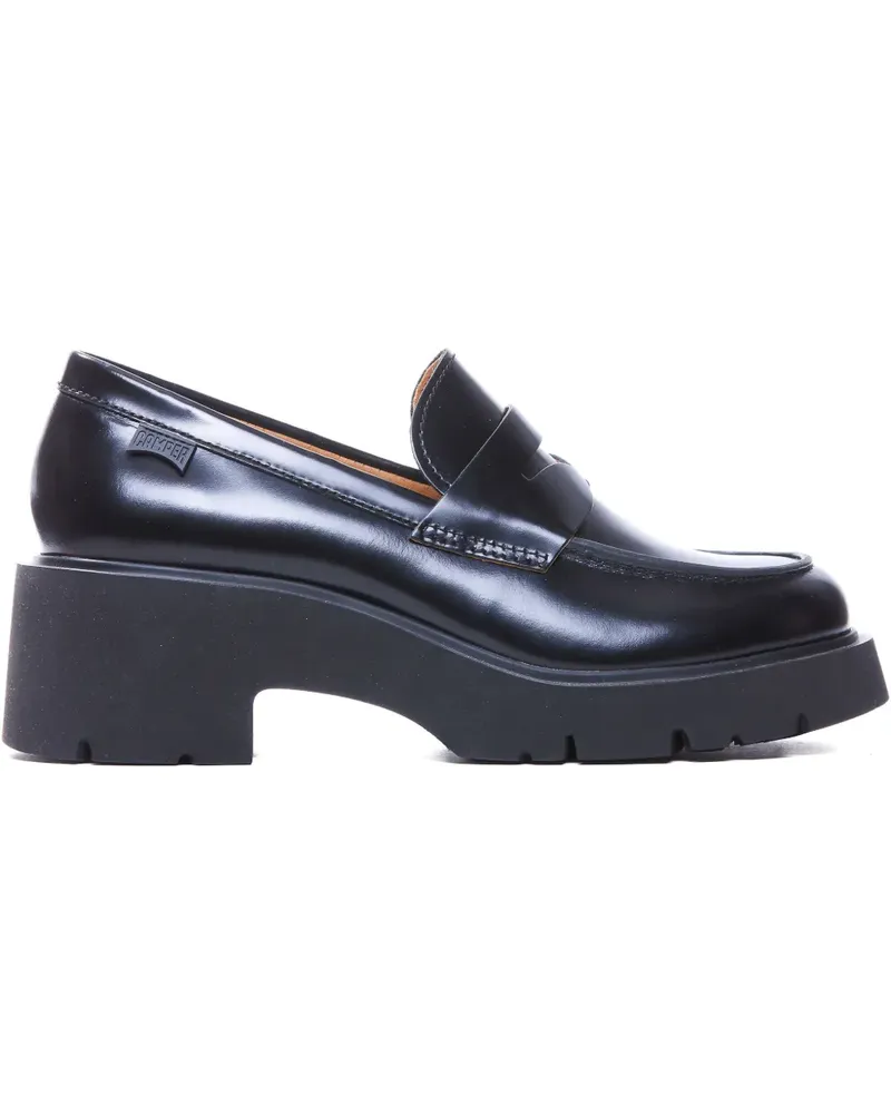 Camper Milah Plateau-Loafer 55mm - Schwarz Schwarz