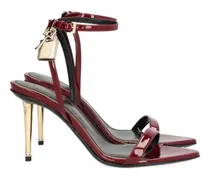 Padlock Sandalen aus Lackleder - Rot