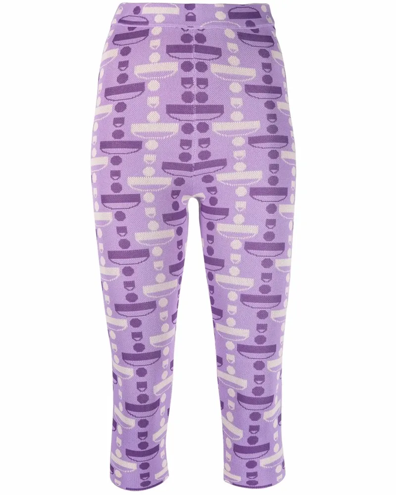 Dodo Bar Or Gestrickte Radlerhose - Violett Violett