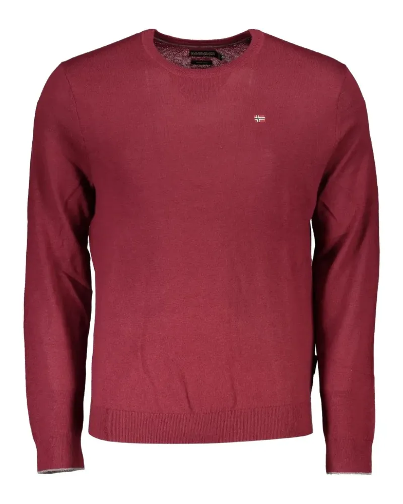 Napapijri Damavand logo-patch crew-neck sweater - Rosa Rosa