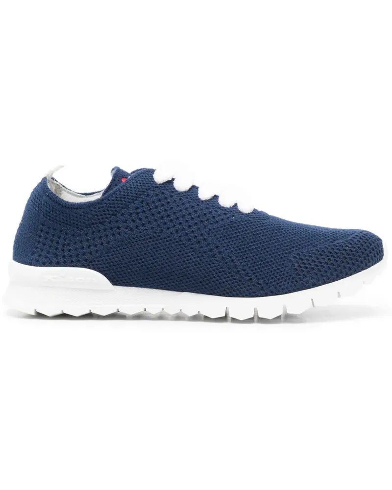 Kiton Gestrickte Fit Sneakers - Blau Blau